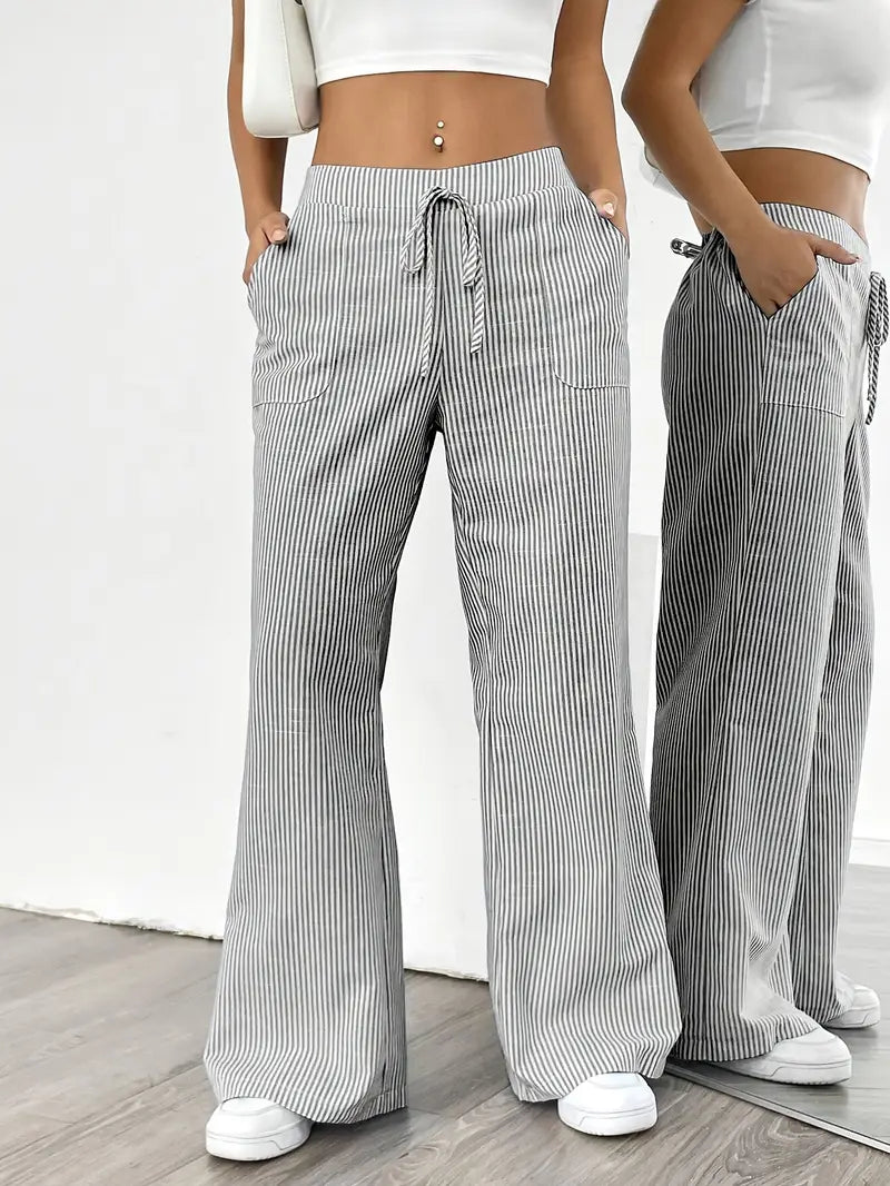 Vioni™| Randiga Joggingbyxor