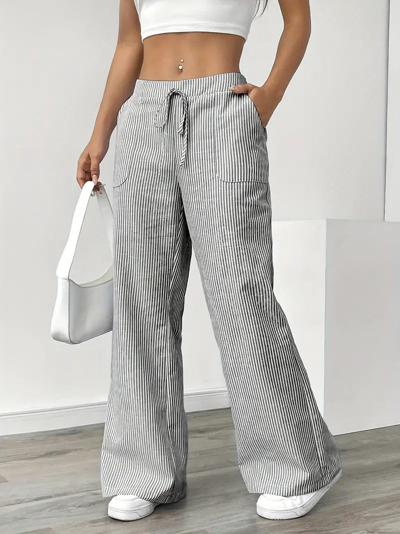 Vioni™| Randiga Joggingbyxor