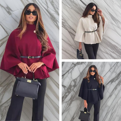 Fiorella™ | Modern poncho med bälte