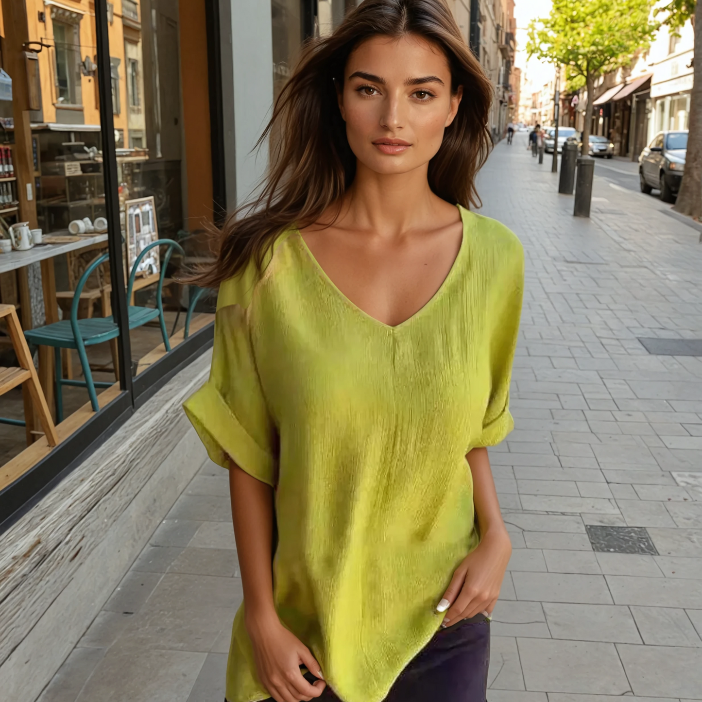 Vilmora™ | Tshirt med V-hals