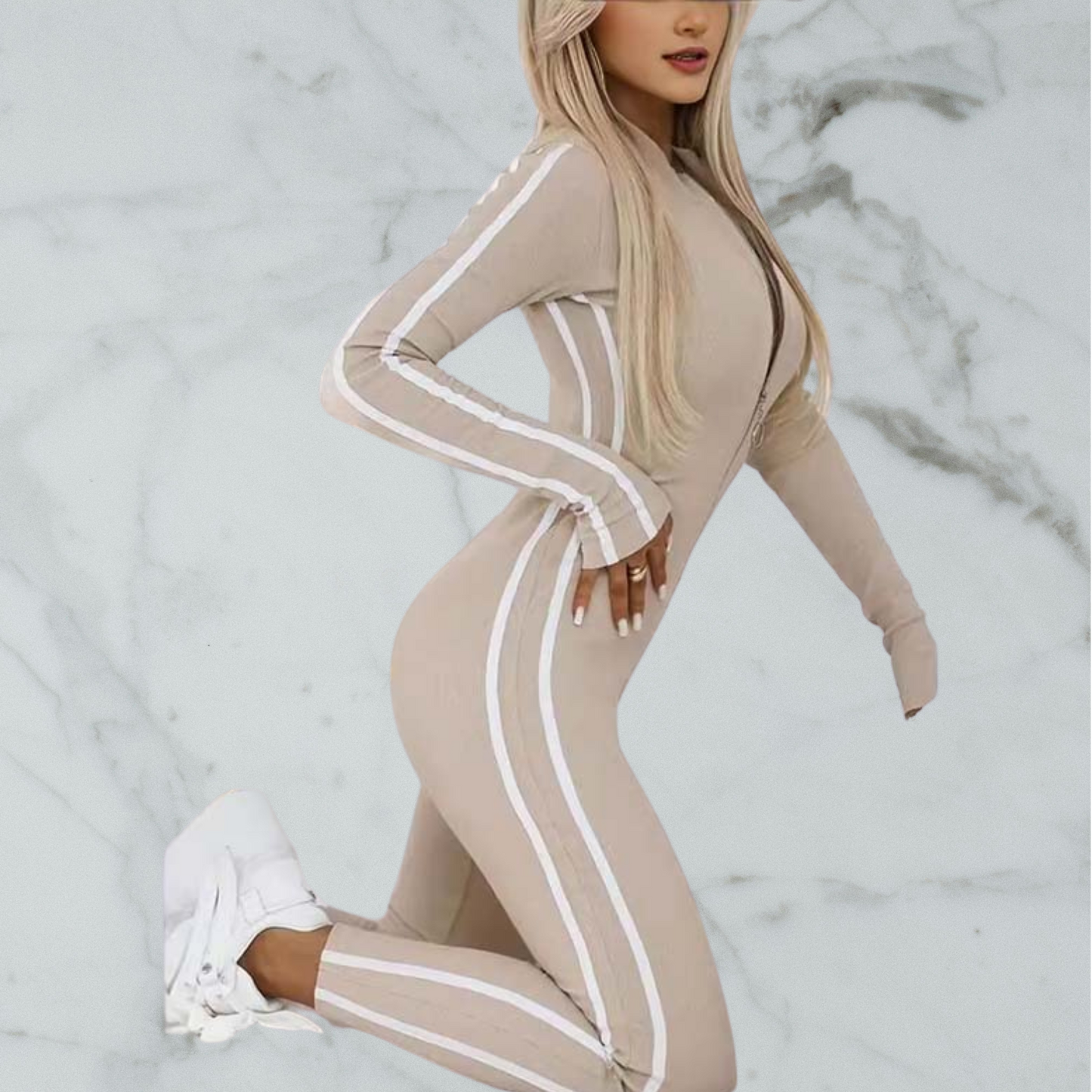Asmina™ | Randig jumpsuit