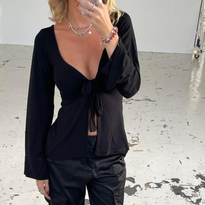Liana™ | Blus med utsvängda ärmar