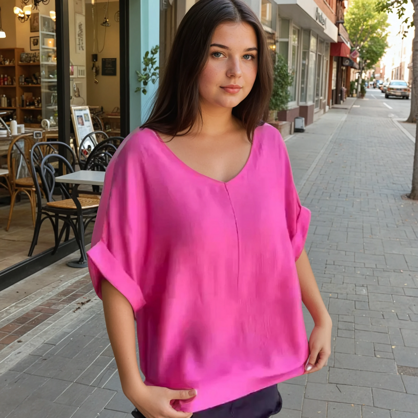 Vilmora™ | Tshirt med V-hals