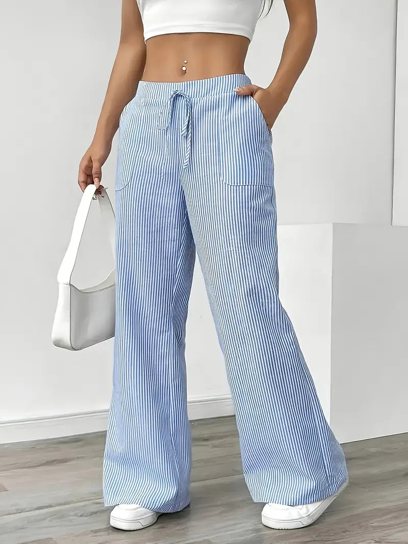 Vioni™| Randiga Joggingbyxor