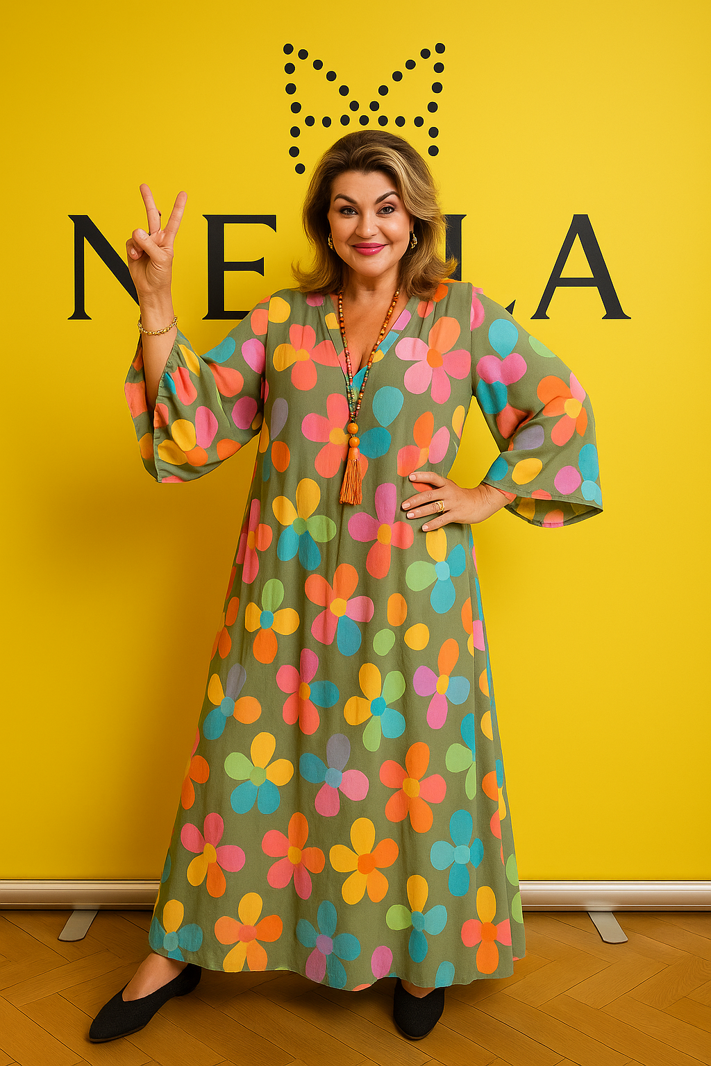 Nella™ - Elegant blommig klänning