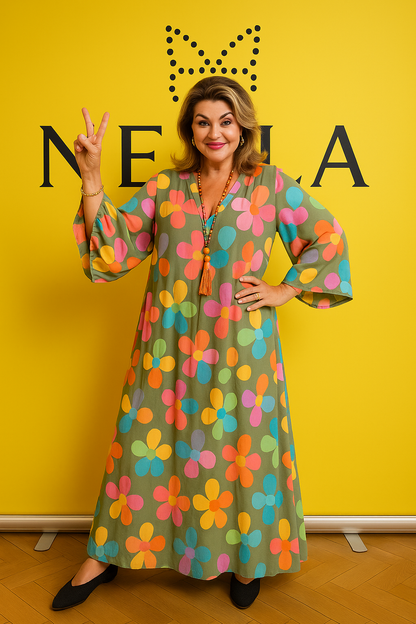 Nella™ - Elegant blommig klänning