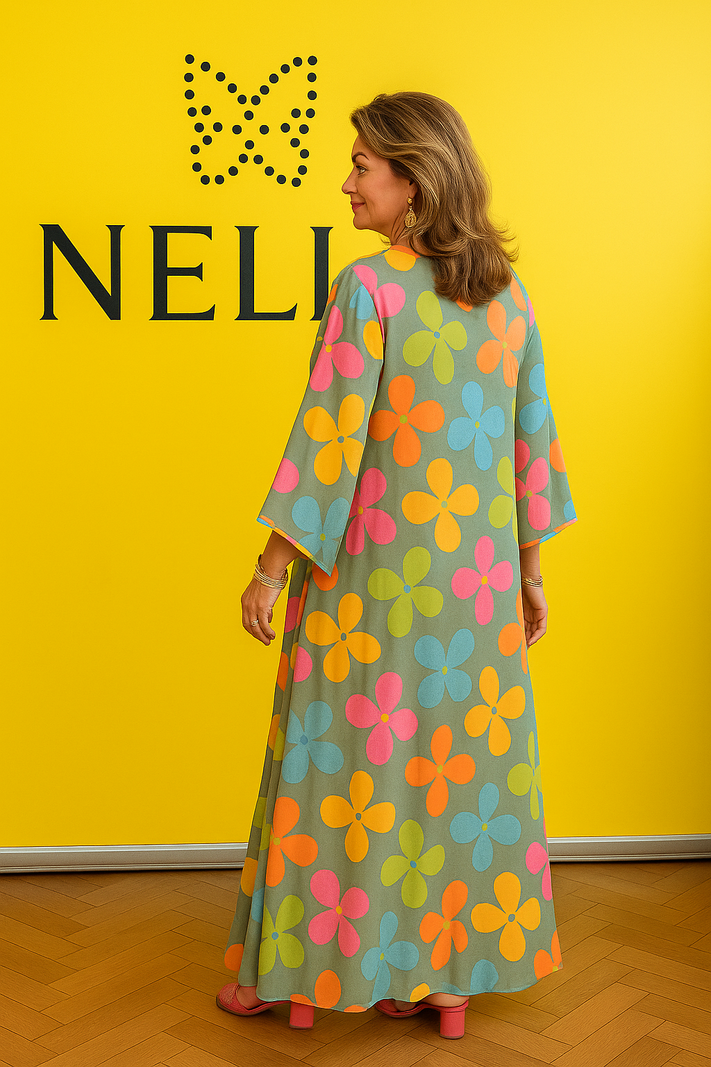 Nella™ - Elegant blommig klänning