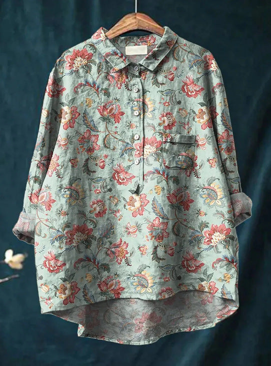 Laluna ™ | Klassisk blommig blus