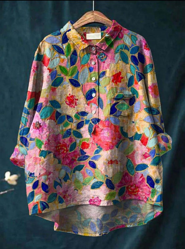 Laluna ™ | Klassisk blommig blus