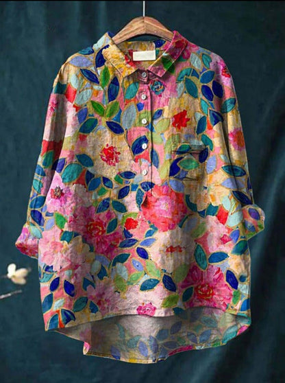 Laluna ™ | Klassisk blommig blus