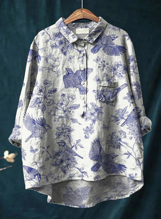 Laluna ™ | Klassisk blommig blus