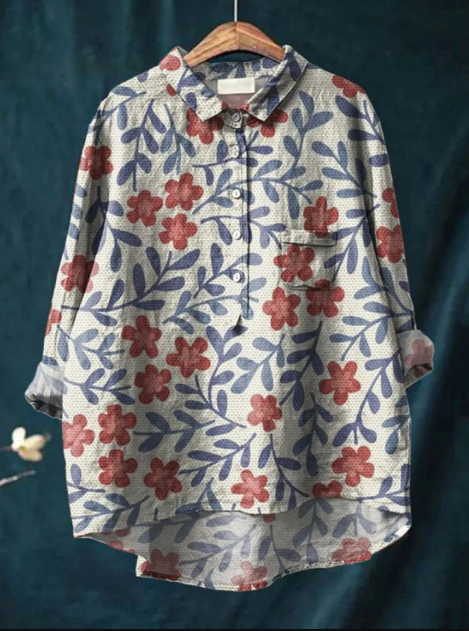 Laluna ™ | Klassisk blommig blus