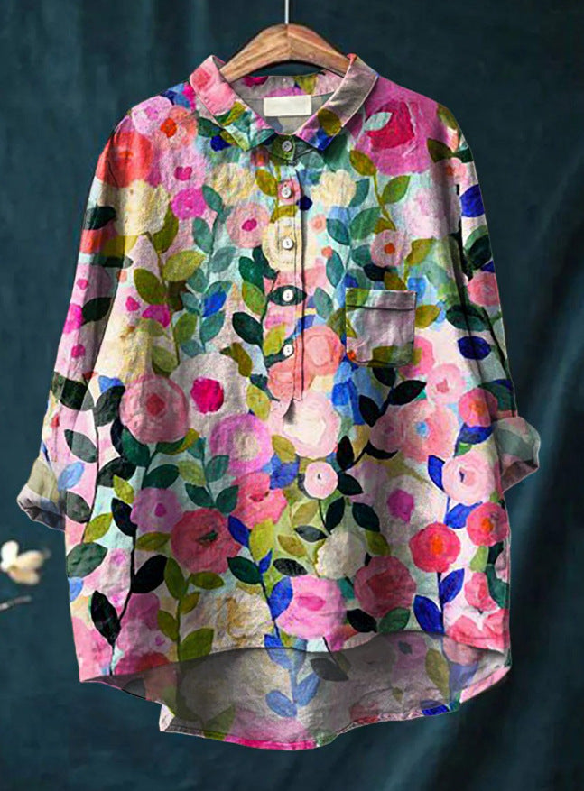 Laluna ™ | Klassisk blommig blus