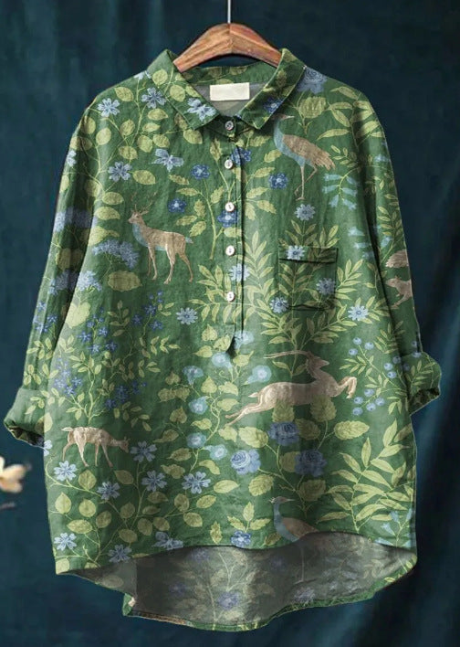 Laluna ™ | Klassisk blommig blus