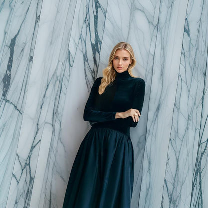 Elise™ | Långärmad midiklänning