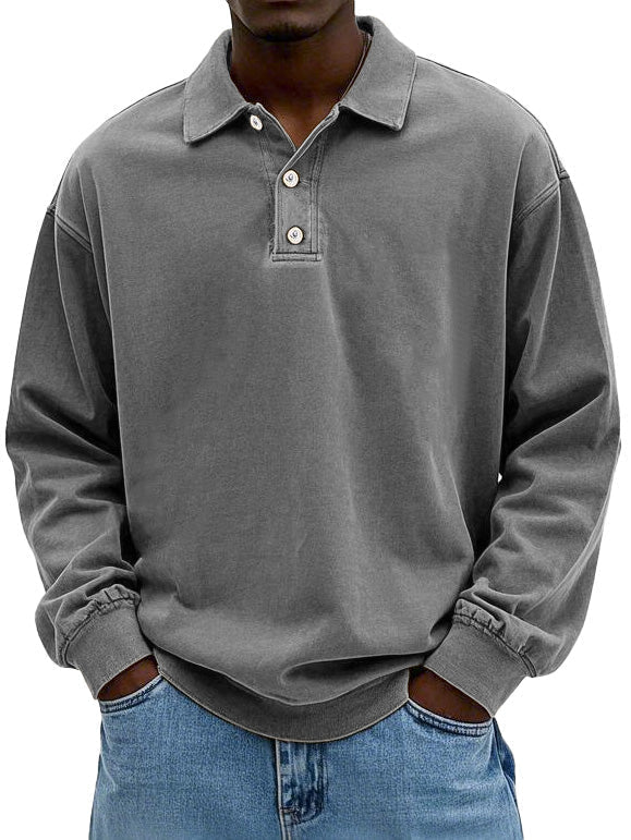 Albrecht - Lässig langärmeliges Poloshirt