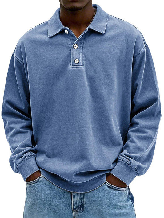 Albrecht - Lässig langärmeliges Poloshirt