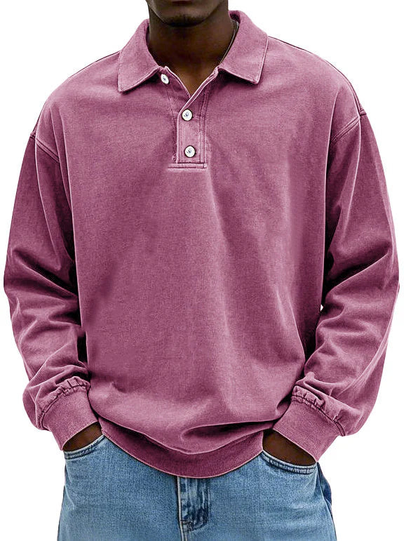 Albrecht - Lässig langärmeliges Poloshirt