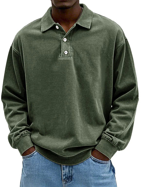 Albrecht - Lässig langärmeliges Poloshirt